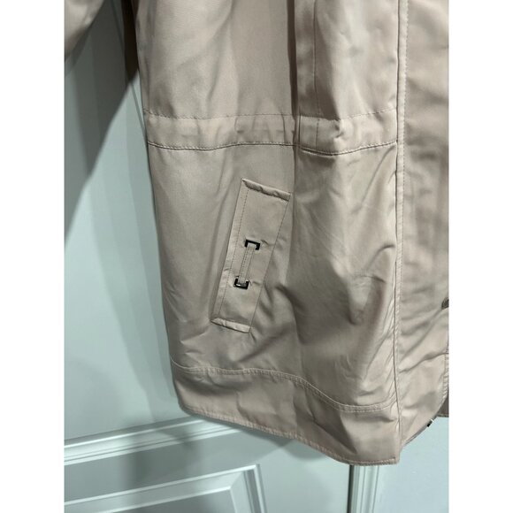 Gallery Womens Beige Hooded Trench Coat Sz XL - Picture 5 of 9